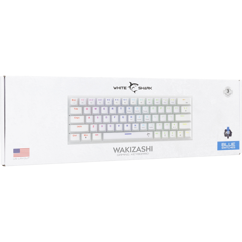 White Shark WAKIZASHI 2 detale klawiszy i obudowy